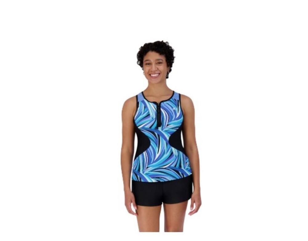 ZeroXposur Women’s 2-Piece Scuba Tankini Set Blue Size S